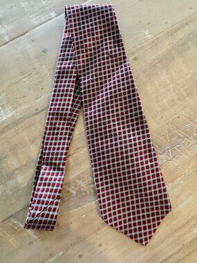 Robert Talbott Best Of Class Necktie Red White Black Grid Pattern